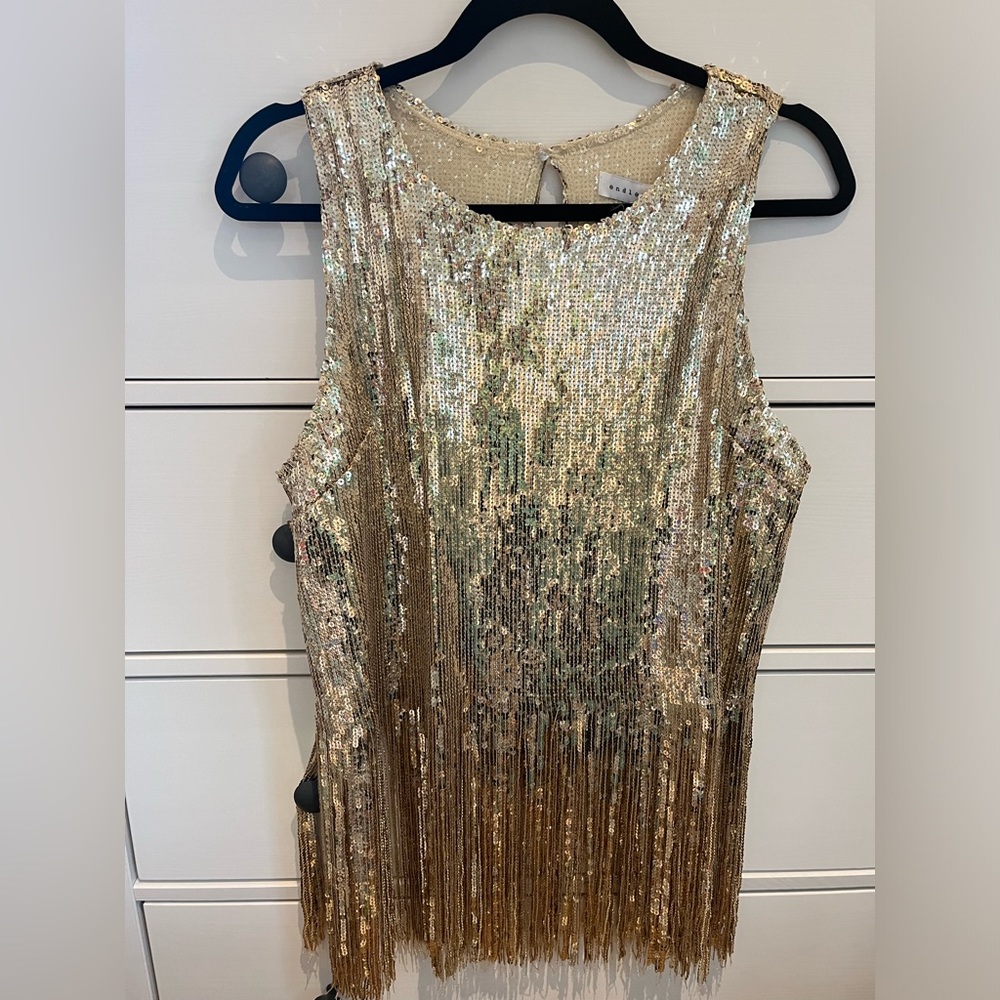 Sequin tank top.  Size medium.  New with tags